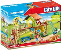 PLAYMOBIL CITY LIFE PLAC ZABAW i FIGURKI RODZINA TATA Z 3 DZIECI 70281