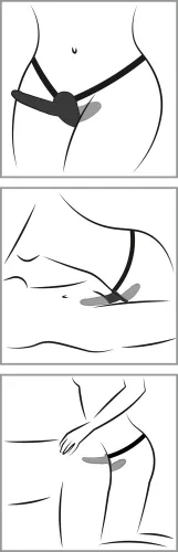 you2toys double strap-on system silikonowy czarny regulowany na Arena.pl