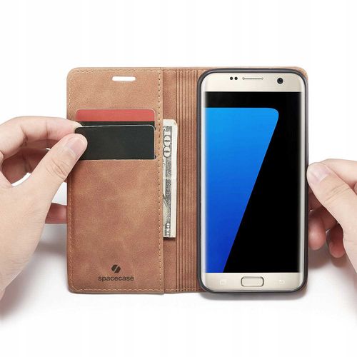 Spacecase Wallet Galaxy S7 Edge Light Brown na Arena.pl