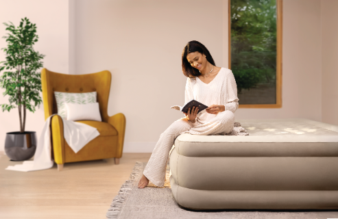 Dwuosobowy Materac Dmuchany 152x203x46 cm łóżko pompka 220V INTEX 64428ND na Arena.pl