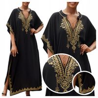 PAREO na plażę ZWIEWNA sukienka długa narzutka LETNIA tunika damska BOHO