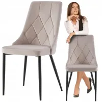 KRZESŁO WELUR TAPICEROWANE DO SALONU GABINETU JADALNI VELVET GLAMOUR LOFT