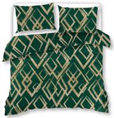 Pościel Satynowa 160X200 Zielono-Złota 20182