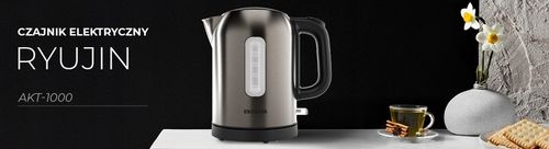 CZAJNIK ZE STALI NIERDZEWNEJ 1L 2200W ROTACJA 360 AIWA AKT-1000 RYUJIN na Arena.pl