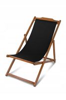 Leżak drewniany Plażowy Ogrodowy Impregnowany PREMIUM od Producenta Czarny