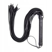 Skórzany pejcz, erotyczne zabawy BDSM. Mocny