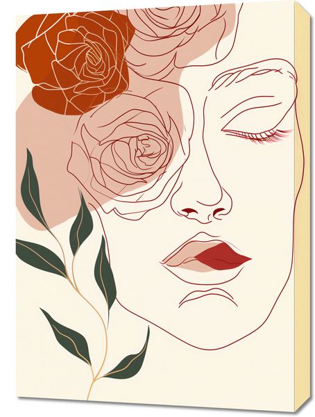 Obraz 50x70cm Beż i Twarz zdjęcie 1