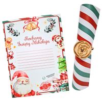 List do Świętego Mikołaja dla dzieci Adwent w kraftowej kopercie