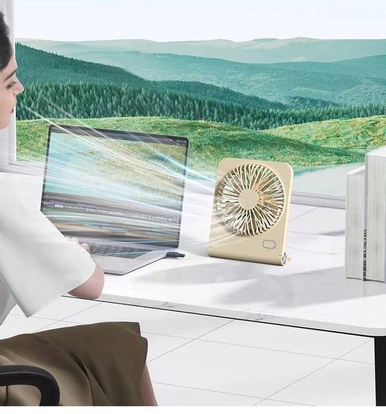 Wiatrak Wentylator Biurkowy Mini Wentylator Biurkowy USB 3 Prędkości Biały zdjęcie 14