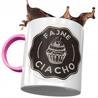 Kubek Różowy Śmieszny Zabawny Fajne Ciacho Prezent Z Nadrukiem Ze Zdjęciem