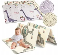 MATA PIANKOWA EDUKACYJNA DWUSTRONNA SKŁADANA XXXL DLA DZIECI GRUBA