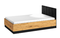 Łóżko Młodzieżowe 120x200 cm Craft Złoty + Czarny + Stal Premium COLLEN ML