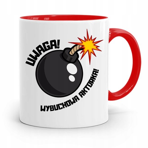 Dla Aktora Aktorki Kubek Czerwony Prezent Urodziny Z Nadrukiem Ze Zdjęciem zdjęcie 1