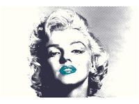 60X40CM MARILYN MONROE TURKUSOWYMI USTAMI OBRAZ