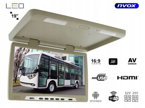 Monitor podsufitowy 19' FHD Bluetooth Android WIFI na Arena.pl