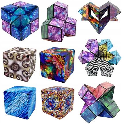 FIDGET CUBE ANTYSTRESOWA KOSTKA MAGNETYCZNA NIEBIESKA PUZZLE MAGIC CUBE na Arena.pl