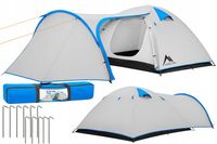 DUŻY NAMIOT TURYSTYCZNY KEMPINGOWY 4-OSOBOWY IGLO WODOODPORNY SZARY XXL