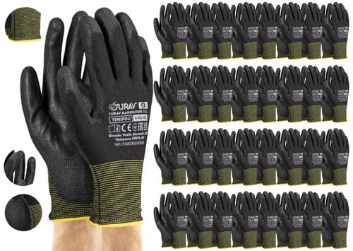 rękawice robocze czarne j-timipoli_bb9-l - 120 par na Arena.pl