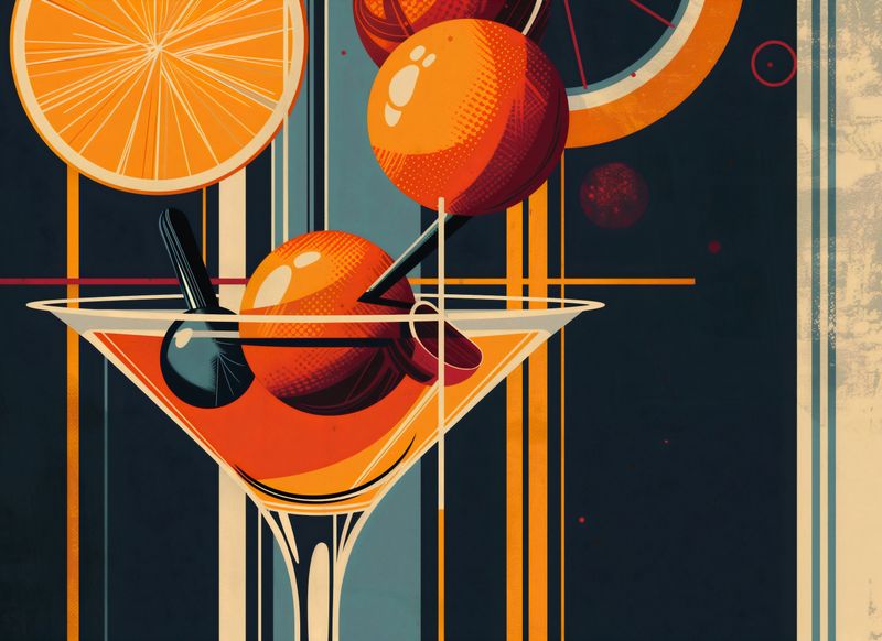 Plakat 55x40cm Koktajl w Stylu zdjęcie 1