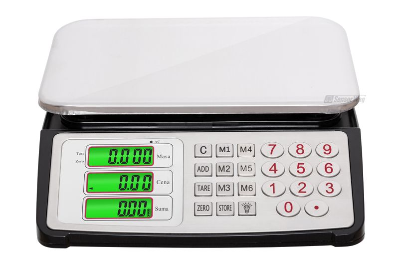 WAGA ELEKTRONICZNA SKLEPOWA 40kg KALKULACYJNA 5g zdjęcie 10