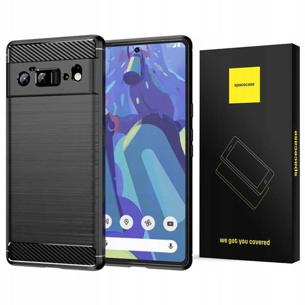 Spacecase Carbon Google Pixel 6A Czarny zdjęcie 1