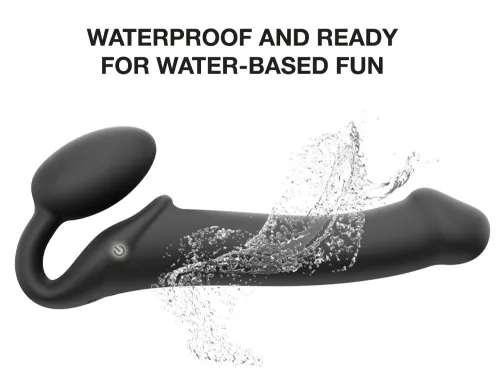 strap-on-me vibrating bendable strap-on m czarny, 3 silniki, silikon na Arena.pl
