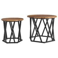 Stolik boczny 2 pcs Drewno z odzysku 50 x 50 x 40 cm