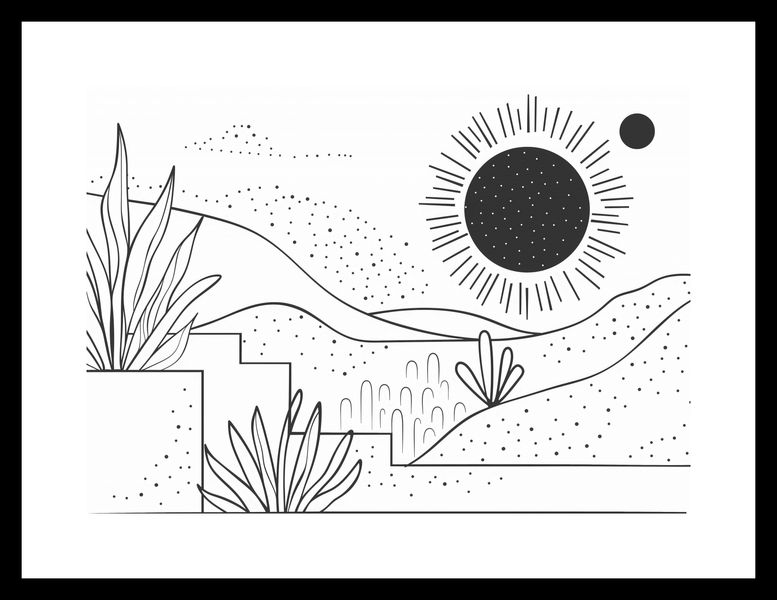 Plakat 29,7x21cm Linearny Pejzaż zdjęcie 3