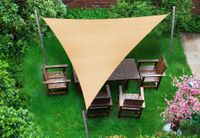 ŻAGIEL PRZECIWSŁONECZNY DO OGRODU NA TARAS MOCNY HDPE PIASKOWY 5X5X7