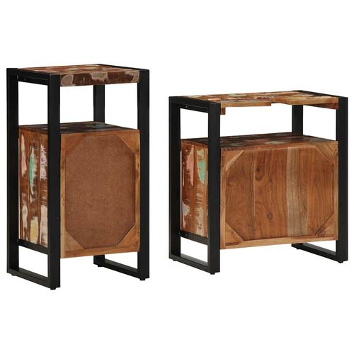 Zestaw mebli łazienkowych 2 pcs Brązowy lite drewno z odzysku na Arena.pl