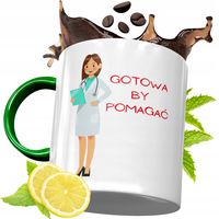 Kubek Zielony Dla Doktora Doktorki Na Prezent Z Nadrukiem Ze Zdjęciem