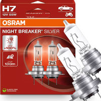 Żarówki Osram H7 Night Breaker Silver +100% 55W 12V Bardzo Jasne Komplet
