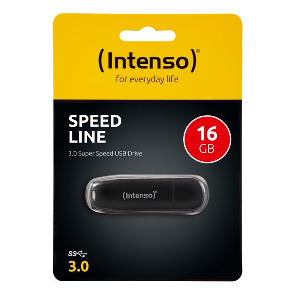 Pendrive Intenso Speed Line 16 Gb Usb 3.0 Czarny Niemcy zdjęcie 1
