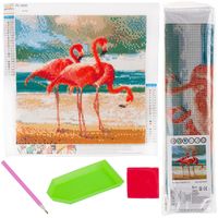 HAFT DIAMENTOWY FLAMINGI MALOWANIE DIAMENTAMI 3D