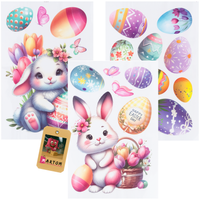 Naklejka Wielkanocna Na Szybę 3 Arkusze/Kpl