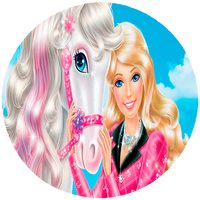 Opłatek na tort Barbie