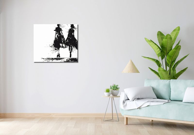 Obraz 70x60cm Atramentowy Przerys zdjęcie 2