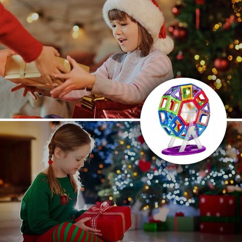 KLOCKI MAGNETYCZNE KONSTRUKCYJNE DUŻE PANELE 3D UKŁADANKA DLA DZIECI 134 el na Arena.pl