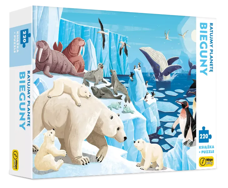 Bieguny. Puzzle 220 elementów + książka zdjęcie 1