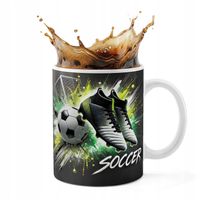 KUBEK CERAMICZNY 330ML DRUK - PIŁKA NOŻNA SPORT DRUŻYNA MECZ PUCHAR