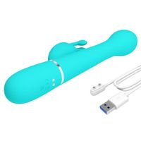 wibrator silikonowy z uszami do łechtaczki. ruch posuwisty i rotacyjny