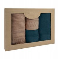 Ręcznik D Bawełna 100% Solano Cappuccino Granat (P) 2x50x902x70x140 kpl.