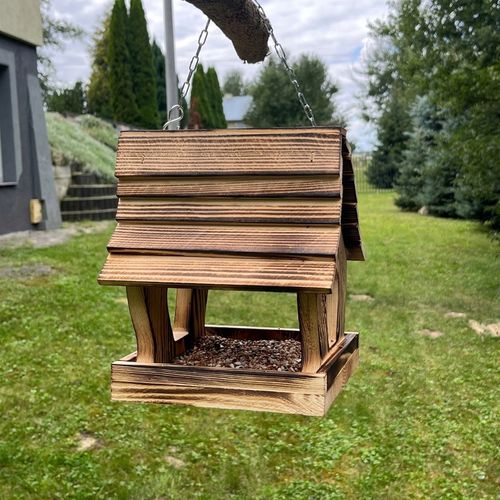 Karmnik Dla Ptaków Opalany Solidny Na Łańcuchu + 200g karmy na Arena.pl