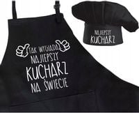 ZESTAW KUCHENNY FARTUCH + CZAPKA DLA KUCHARZA