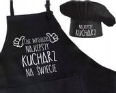 ZESTAW KUCHENNY FARTUCH + CZAPKA DLA KUCHARZA