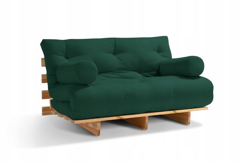 Sofa Futon Latex 160x200 cm z funkcją spania BZ50 + komplet poduszek zdjęcie 1