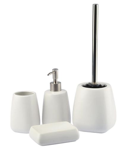 Dozownik ceramiczny do mydła PASTELLO biały matowy 400 ml na Arena.pl