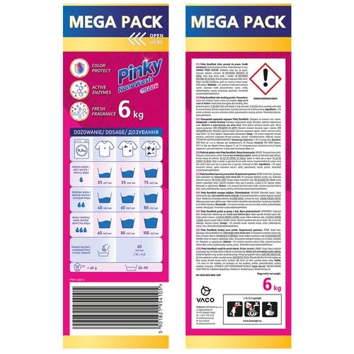 Proszek do prania tkanin kolorowych 100 prań 6kg - NanoWash Color PINKY na Arena.pl