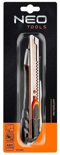 nóż z ostrzem łamanym 18 mm szybkie cięcie blokada ostrza - t n63-050 na Arena.pl