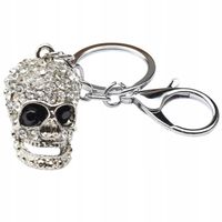 Breloczek do kluczy El Muertos Czaszka Skull Cyrkonie Śliczny Brelok Amulet